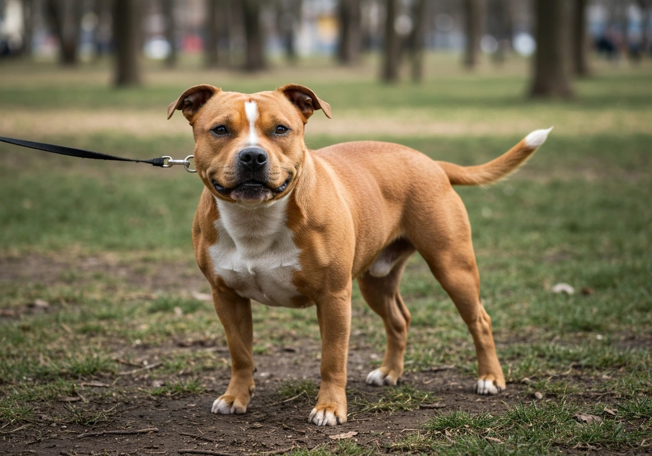 Healthy adult Staffordshire Bull Terrier
